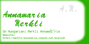 annamaria merkli business card